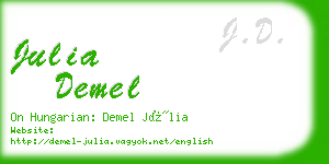 julia demel business card